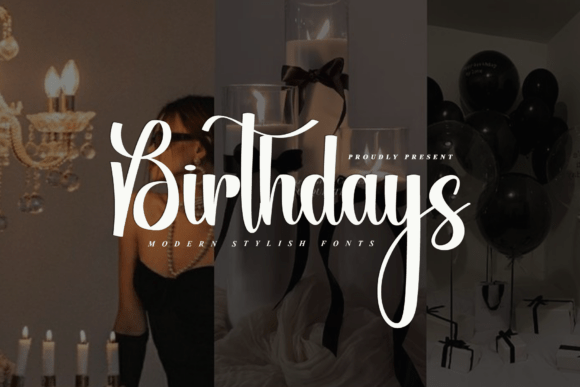 Birthdays: A Graceful Script Font for Modern Branding Projects