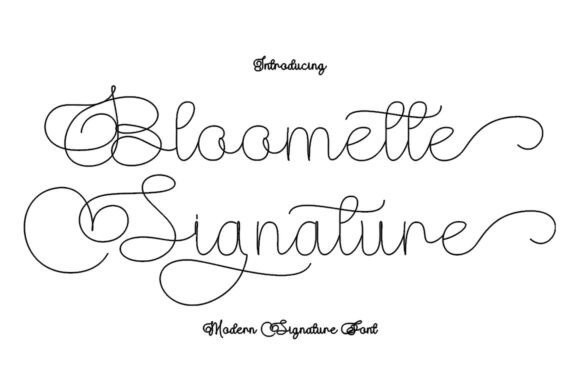 Bloomette Signature: A Modern Script Font for Editorial Elegance