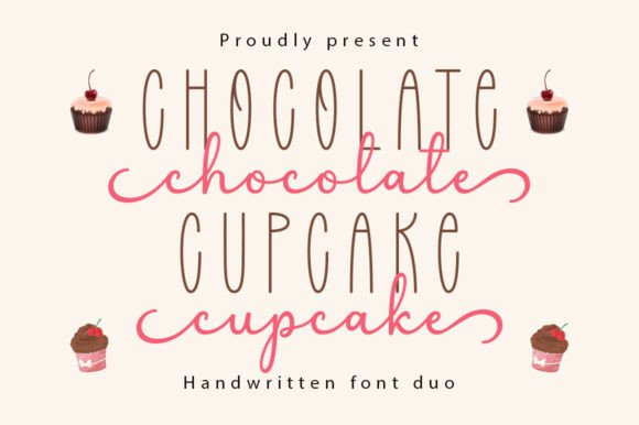 Chocolate Cupcake Duo: The Script Font That Elevates Digital Marketing Design