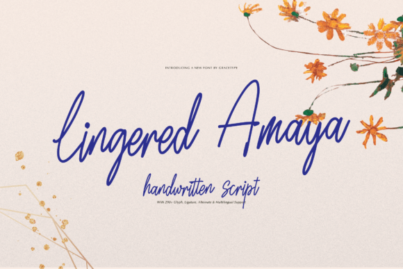 Lingered Amaya: A Refined Script Font for Elegant Editorial Design