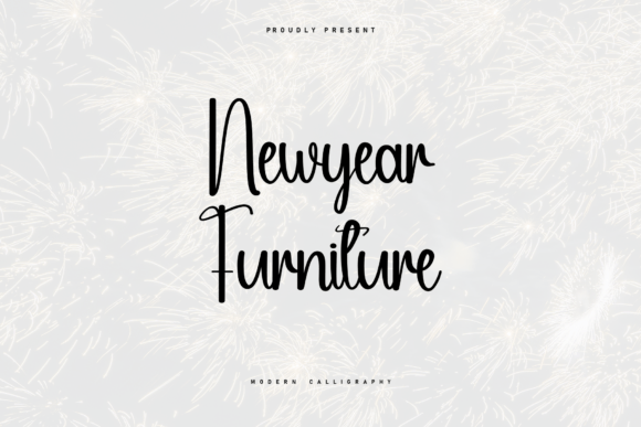 Newyear Furniture: A Modern Script Font for Elegant Campaign Typography