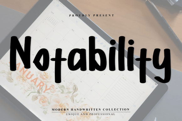 Notability: A Minimal Script Font That Elevates Handmade Product Design