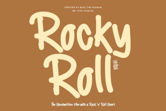 Rocky Roll: A Handcrafted Display Font for Bold Editorial Statements