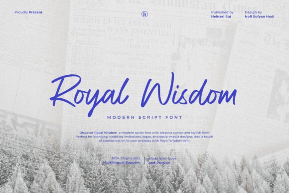 Royal Wisdom: A Modern Script Font for Elegant Web Design