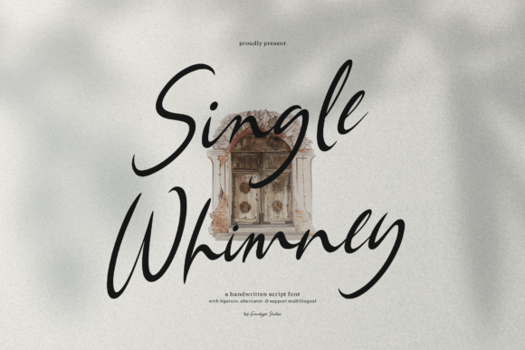 Single Whimney: A Fluid Script Font for Thoughtful Editorial Design