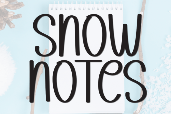 Snow Notes: A Handwritten Font for Charming Craft and Product Design