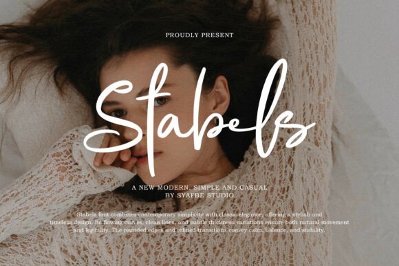 Stabels: A Modern Script Font for Crafters and Product Designers